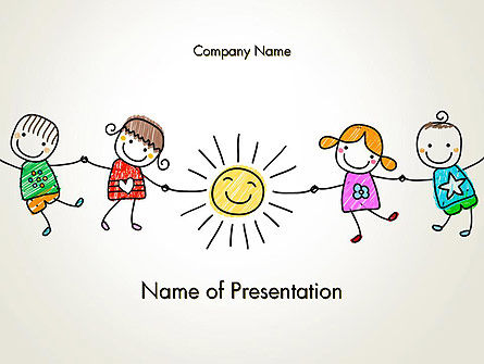 Plantilla de PowerPoint - día del niño, Plantilla de PowerPoint, 14363, Education & Training — PoweredTemplate.com