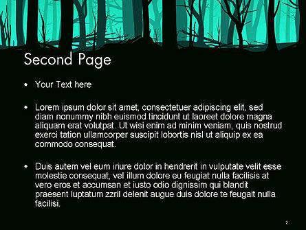 Deadwood Silhouette PowerPoint Template, Slide 2, 14365, Nature & Environment — PoweredTemplate.com