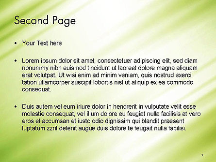 緑の対角モーションブラーアブストラクト - PowerPointテンプレート, スライド 2, 14369, 抽象／テクスチャ — PoweredTemplate.com