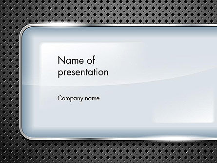 Modèle PowerPoint de surface métallique perforée avec plaque abstrait, Gratuit Modele PowerPoint, 14377, Abstrait / Textures — PoweredTemplate.com