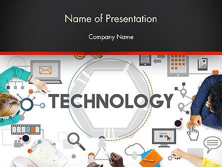 Plantilla de PowerPoint - tecnología empresarial innovadora, 14379, Tecnología y ciencia — PoweredTemplate.com