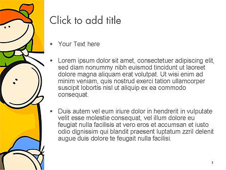 Cute Cartoon Kids Holding a Canvas PowerPoint Template, Slide 3, 14380, Education & Training — PoweredTemplate.com