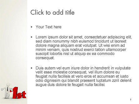 3d Zakenman Die Concept Van De 1e PowerPoint Template, Dia 3, 14383, 3D — PoweredTemplate.com
