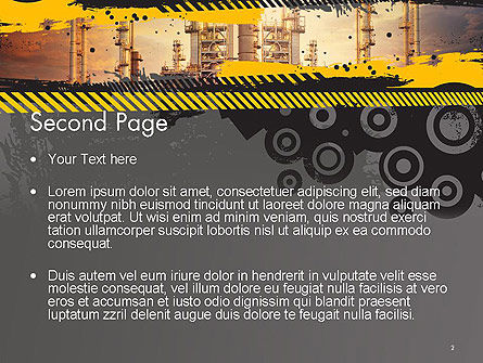 Exterior Tube of Petrochemical Plant PowerPoint Template, Slide 2, 14384, Utilities/Industrial — PoweredTemplate.com