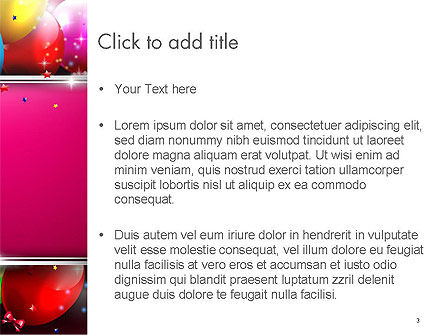 Modello PowerPoint - Palloncini colorati di festa, Slide 3, 14389, Vacanze/Occasioni Speciali — PoweredTemplate.com