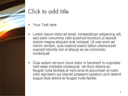 Templat PowerPoint Gelombang Abstrak Teknologi Futuristik Abstrak, Slide 3, 14397, Abstrak/Tekstur — PoweredTemplate.com