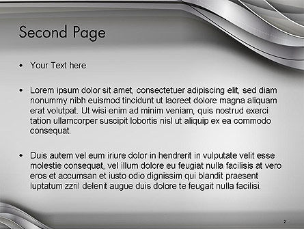 Elegante wellen hintergrund PowerPoint Vorlage, Folie 2, 14401, Abstrakt/Texturen — PoweredTemplate.com