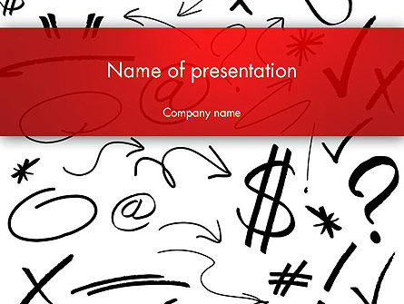 Plantilla de PowerPoint - elementos de dibujo abstracto, Gratis Plantilla de PowerPoint, 14412, Abstracto / Texturas — PoweredTemplate.com