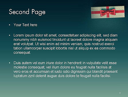 Modello PowerPoint - Confezione regalo con nastro rosso, Slide 2, 14413, Vacanze/Occasioni Speciali — PoweredTemplate.com