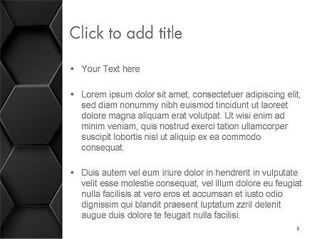 Zwarte Zeshoek Achtergrond Textuur PowerPoint Template, Dia 3, 14414, Abstract/Textuur — PoweredTemplate.com