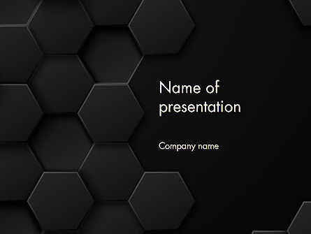 Templat PowerPoint Tekstur Latar Belakang Segi Enam Hitam, Templat PowerPoint, 14414, Abstrak/Tekstur — PoweredTemplate.com