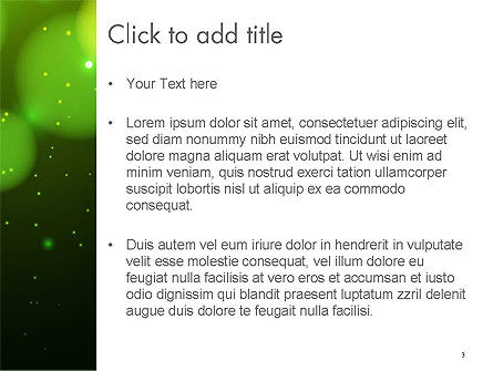 Modello PowerPoint - Magica luce verde astratta, Slide 3, 14420, Astratto/Texture — PoweredTemplate.com