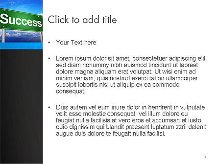 Templat PowerPoint Sukses Green Waymark, Slide 3, 14423, Konsep Bisnis — PoweredTemplate.com