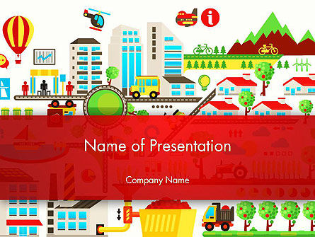 多彩生态信息图PowerPoint模板, PowerPoint模板, 14432, 自然与环境 — PoweredTemplate.com