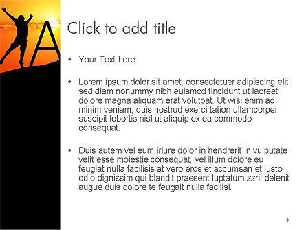 Modello PowerPoint - Inizia concetto su silhouette tramonto, Slide 3, 14434, Carriere/Industria — PoweredTemplate.com