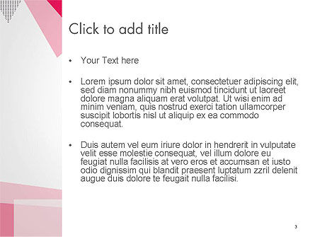 Templat PowerPoint Abstrak Segitiga Datar Merah Muda, Slide 3, 14435, Abstrak/Tekstur — PoweredTemplate.com