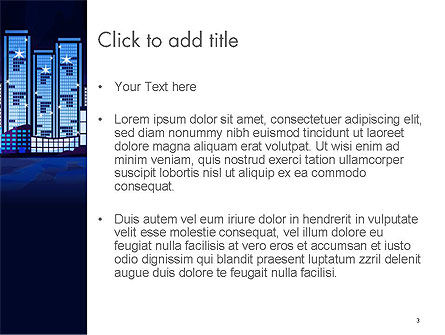 Modèle PowerPoint de lumière de la ville de nuit, Diapositive 3, 14438, Construction — PoweredTemplate.com