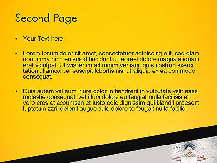 Young Woman Hiding Eyes Behind Palms PowerPoint Template, Slide 2, 14445, People — PoweredTemplate.com