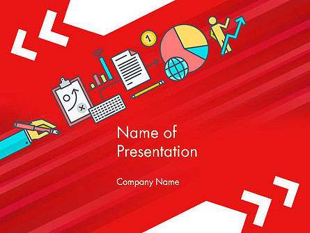 对角条纹和箭头PowerPoint模板, 免费 PowerPoint模板, 14446, 商业概念 — PoweredTemplate.com