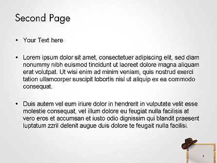 Modèle PowerPoint de cowboy main sur le cadre, Diapositive 2, 14449, Abstrait / Textures — PoweredTemplate.com