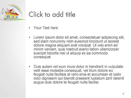 Modèle PowerPoint de maison de l'esquisse à la réalité colorée, Diapositive 3, 14455, Construction — PoweredTemplate.com