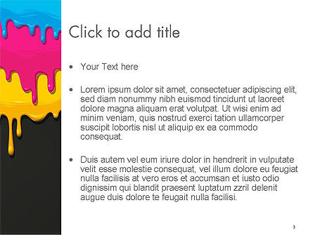 Dripping CMYK Paint PowerPoint Template, Slide 3, 14459, Abstract/Textures — PoweredTemplate.com