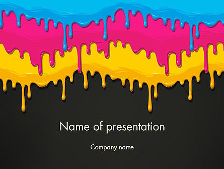 Dripping cmyk farbe PowerPoint Vorlage, Kostenlos PowerPoint-Vorlage, 14459, Abstrakt/Texturen — PoweredTemplate.com