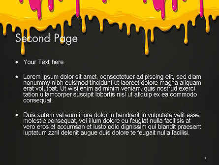 Druipend Cmyk Verf PowerPoint Template, Dia 2, 14459, Abstract/Textuur — PoweredTemplate.com