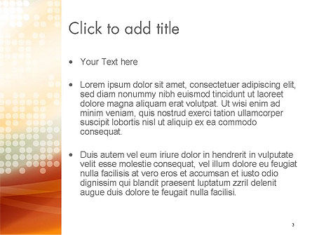 Modèle PowerPoint de résumé du flux lisse et du motif de points, Diapositive 3, 14461, Abstrait / Textures — PoweredTemplate.com