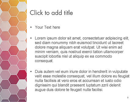 Abstraktes hexagonales mosaik PowerPoint Vorlage, Folie 3, 14474, Abstrakt/Texturen — PoweredTemplate.com