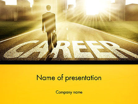 Businessman Walking On Great Career Path Free Presentation Template For Google Slides And Powerpoint 14475