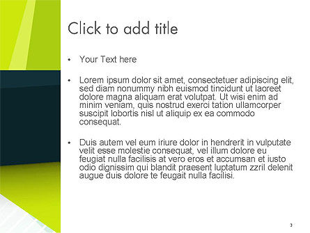 Modello PowerPoint - Forme geometriche astratta verde, Slide 3, 14477, Astratto/Texture — PoweredTemplate.com