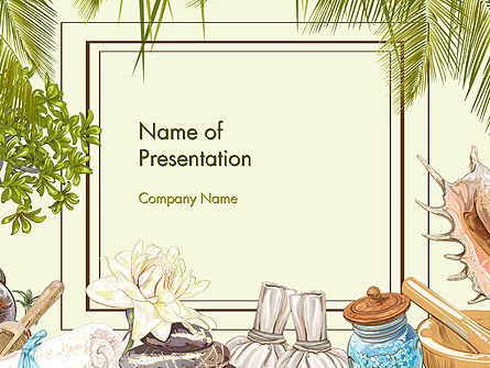 Spa Therapy Frame PowerPoint Template, PowerPoint Template, 14478, Careers/Industry — PoweredTemplate.com