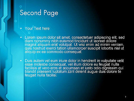 Abstract Technology Circuit Board PowerPoint Template, Slide 2, 14480, Technology and Science — PoweredTemplate.com