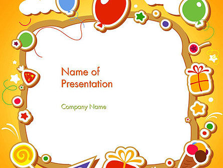Plantilla de PowerPoint - marco de la foto del bebé, Gratis Plantilla de PowerPoint, 14481, Vacaciones/ Ocasiones especiales — PoweredTemplate.com