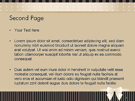 Plantilla de PowerPoint - cinta beige adornada y arco elegante, Diapositiva 2, 14484, Vacaciones/ Ocasiones especiales — PoweredTemplate.com