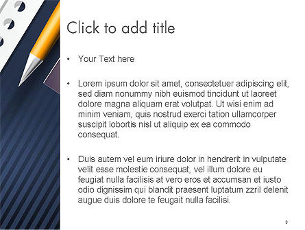 Modello PowerPoint - Pencil righello e notebook, Slide 3, 14487, Education & Training — PoweredTemplate.com