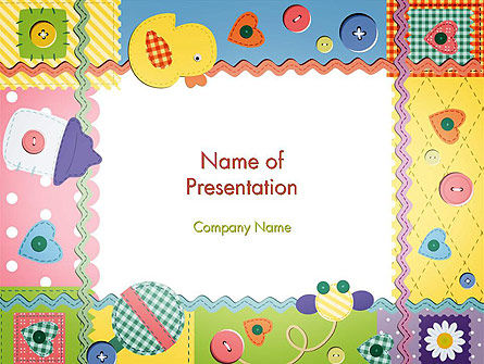 Plantilla de PowerPoint - marco de fotos para niños, Plantilla de PowerPoint, 14493, Education & Training — PoweredTemplate.com