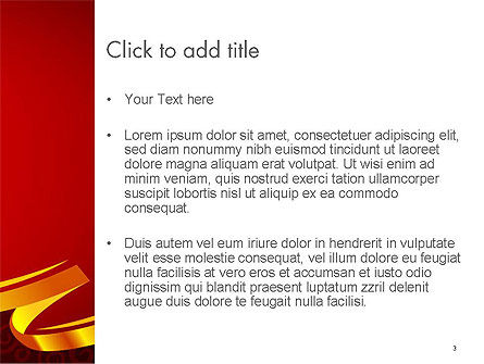 Ornamentaler hintergrund mit goldener welle PowerPoint Vorlage, Folie 3, 14494, Ferien/besondere Anlässe — PoweredTemplate.com