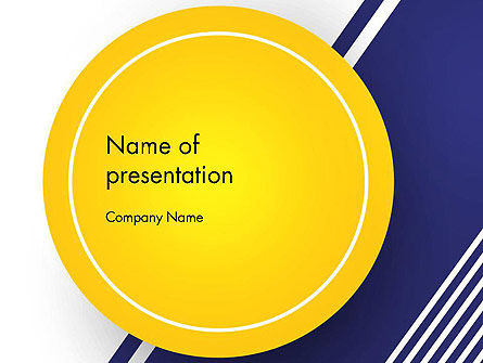 Templat PowerPoint Lingkaran Kuning Dengan Latar Belakang Biru, Gratis Templat PowerPoint, 14497, Abstrak/Tekstur — PoweredTemplate.com