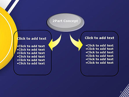 Templat PowerPoint Lingkaran Kuning Dengan Latar Belakang 