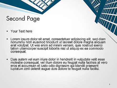 Templat PowerPoint Melihat Bangunan Bisnis Di Pusat Kota, Slide 2, 14499, Konstruksi — PoweredTemplate.com