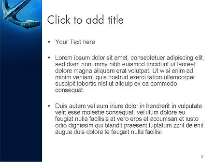 Anchor Under Blue Ocean PowerPoint Template, Slide 3, 14506, Cars and Transportation — PoweredTemplate.com