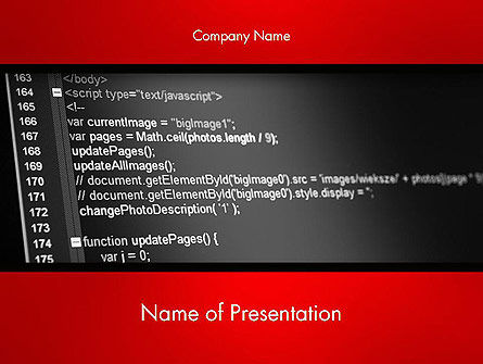 Javascript Code Lines PowerPoint Template, 14508, Technology and Science — PoweredTemplate.com