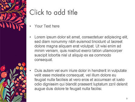 Vintage Hand Drawn Floral PowerPoint Template, Slide 3, 14522, Nature & Environment — PoweredTemplate.com