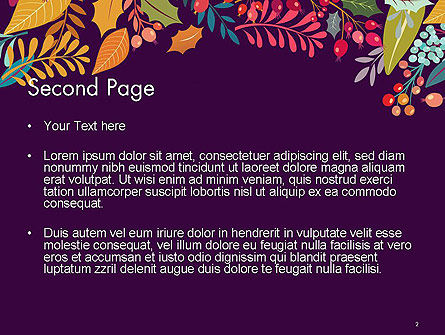 Vintage Hand Drawn Floral PowerPoint Template, Slide 2, 14522, Nature & Environment — PoweredTemplate.com