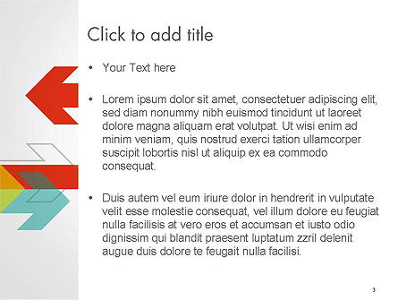 Plantilla de PowerPoint - coloridas flechas apuntando en direcciones opuestas, Diapositiva 3, 14528, Abstracto / Texturas — PoweredTemplate.com