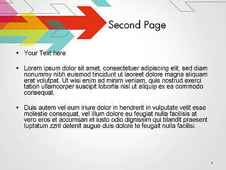 Modelo do PowerPoint - colorido setas apontar oposto sentidos, Deslizar 2, 14528, Abstrato/Texturas — PoweredTemplate.com