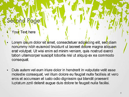 Plantilla de PowerPoint - fondo verde de la primavera, Diapositiva 2, 14530, Naturaleza y medio ambiente — PoweredTemplate.com