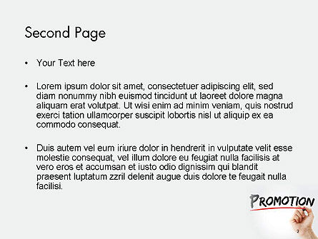 Modelo do PowerPoint - mão escrita promoção com marcador, Deslizar 2, 14531, Conceitos de Negócios — PoweredTemplate.com